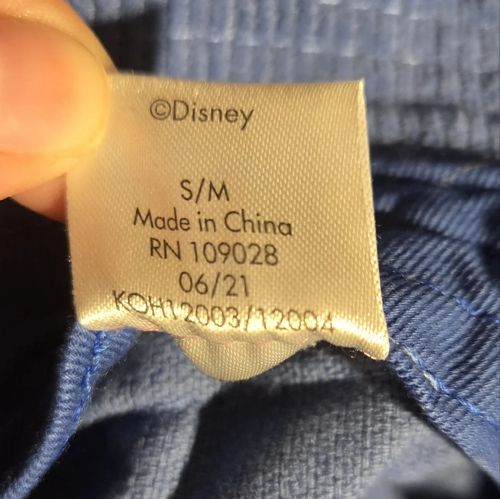 Disney Stitch Bucket Hat Blue Corduroy S/M